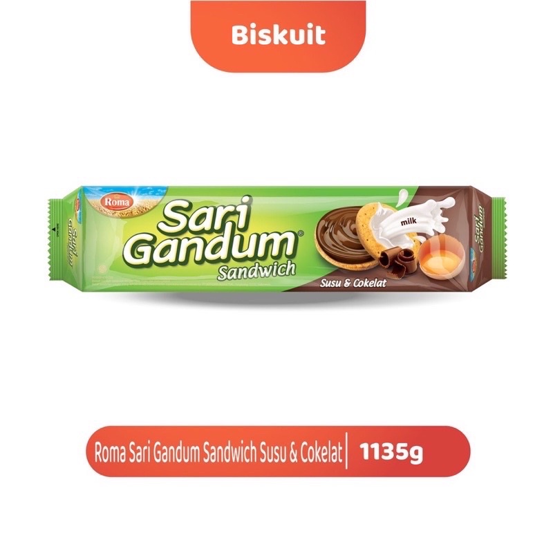 

Roma Sari Gandum Cokelat sandwich susu cokelat