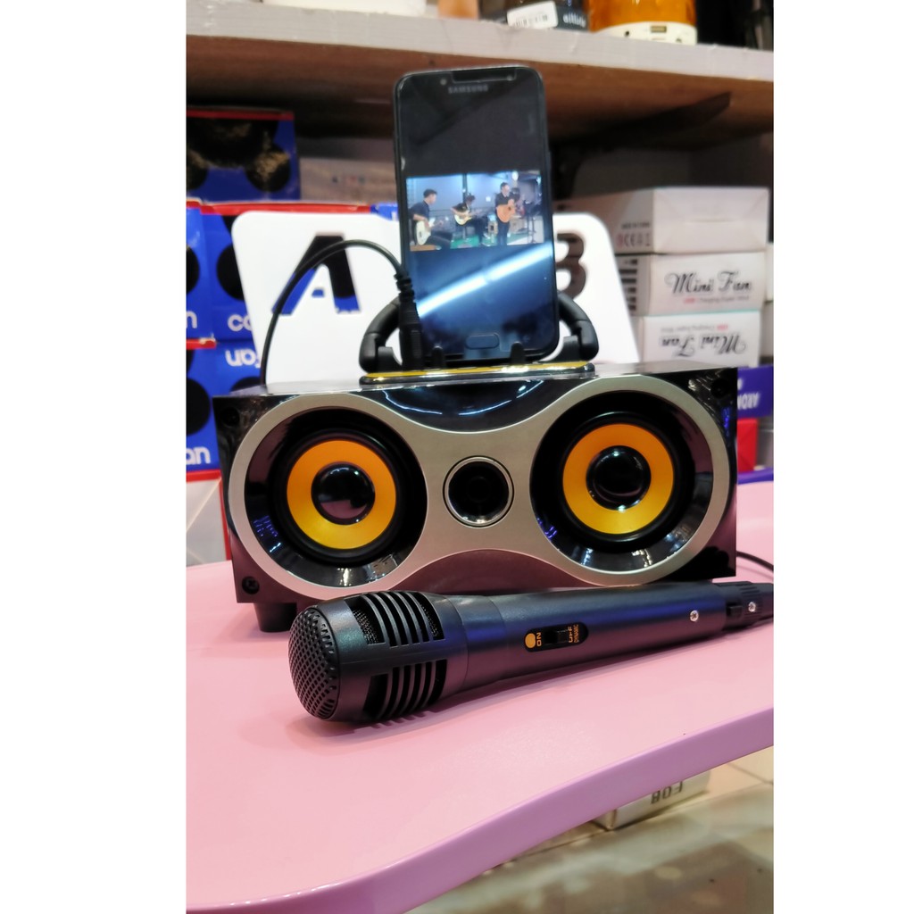 SPEAKER BLUETOOTH TIPE F6 + MIC KARAOKE