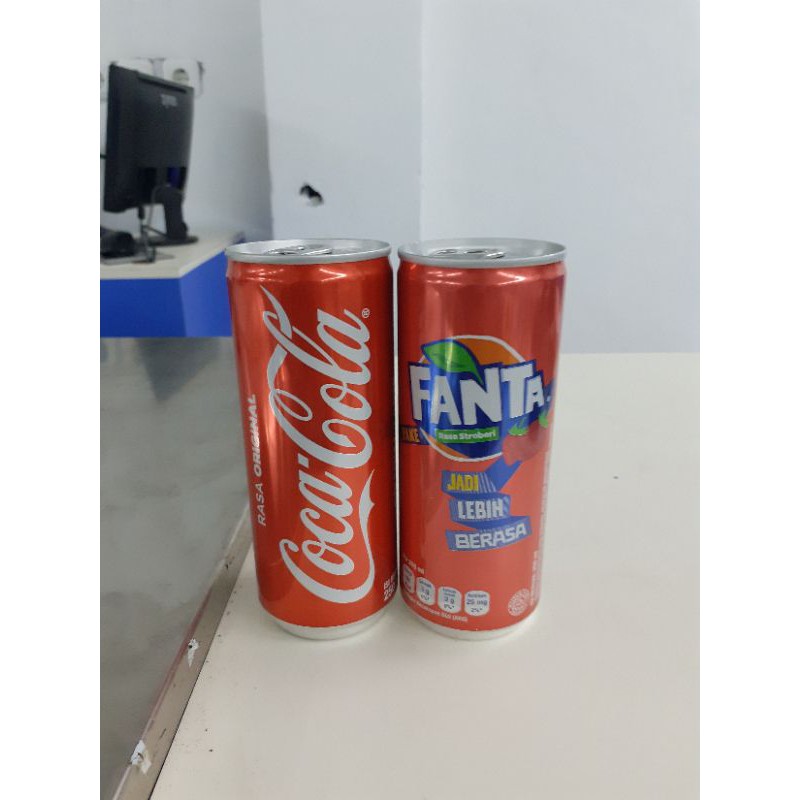 

coca cola & fanta kaleng 250ml