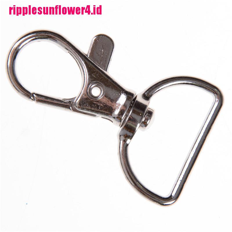 10pcs / set Gantungan Kunci Bahan Metal Warna Silver