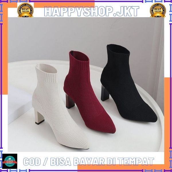 HS /  Sepatu Boots Wanita Fashion heel korea Import 239