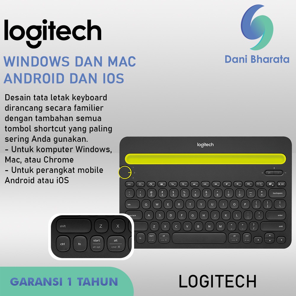 Logitech Bluetooth Multi-Device Keyboard K480 100% ORIGINAL