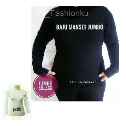 MANSET ATASAN UKURAN JUMBO XXL DAN STANDAR XL BAHAN SPANDEK MANSET LENGAN PANJANG BISA COD