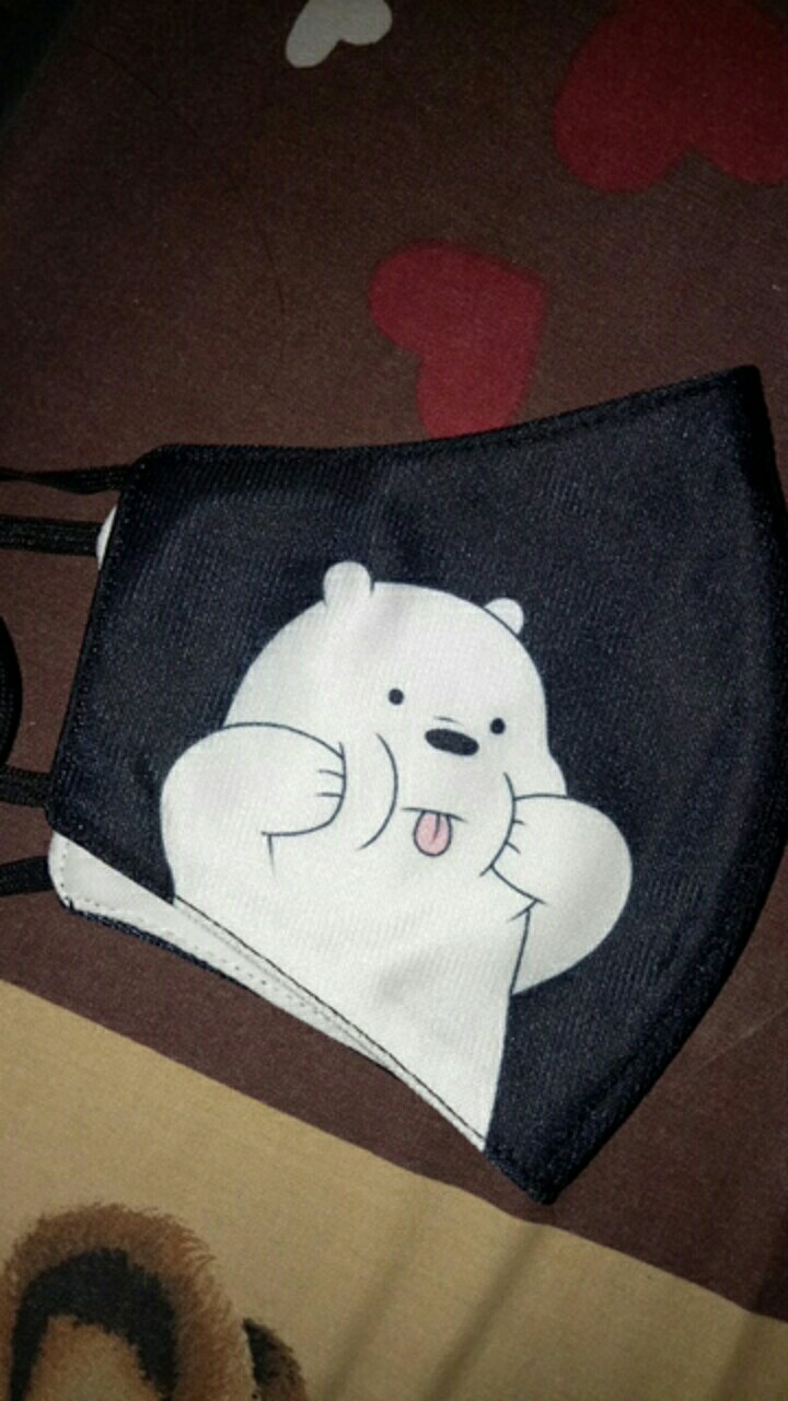 Masker Kain We Bare Bear - Ice Bear