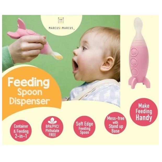 Marcus Marcus Feeding Spoon Dispenser Botol Sendok MPASI Silicone Rocket