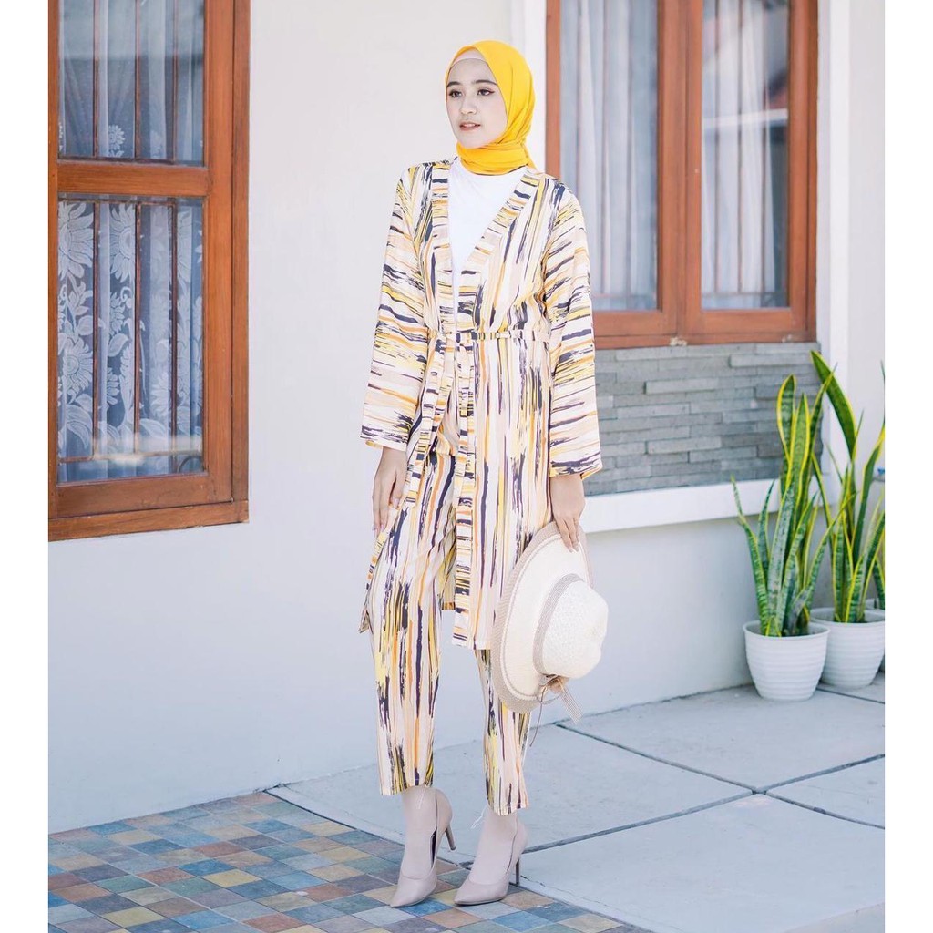 1KG MUAT 4SET | LEAFY ONE SET RAYON PREMIUM DAILY SET HITS SELEBGRAM FASHION WANITA MUSLIMAH