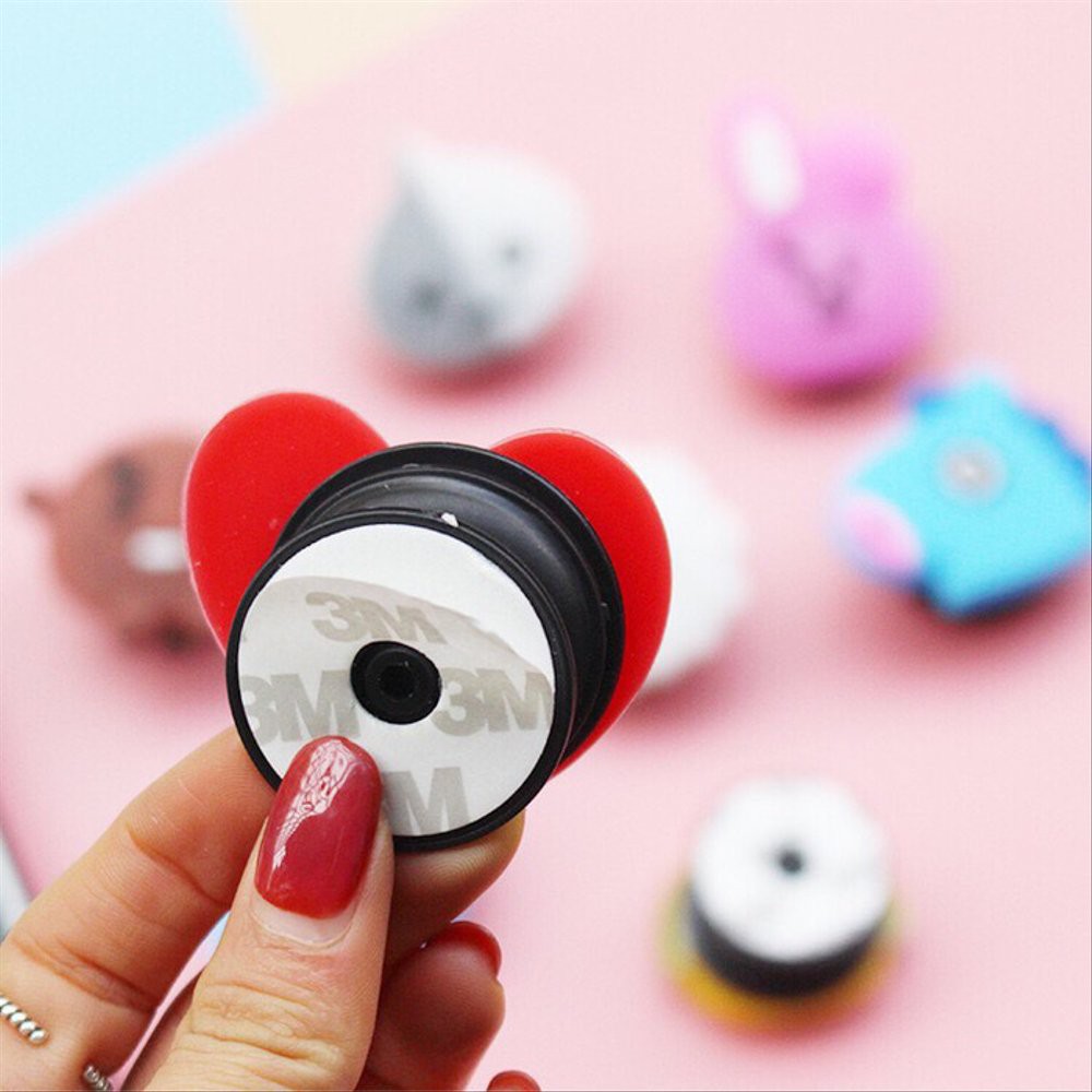 POP SOCKET KARAKTER BTS KPOP HOLDER BT21 POPSOCKET HANDPHONE IMUT 3D HP010