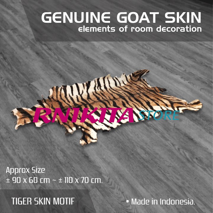 GENUINE GOAT SKIN WITH TIGER MOTIF - Kulit Kambing Asli Motif Macan