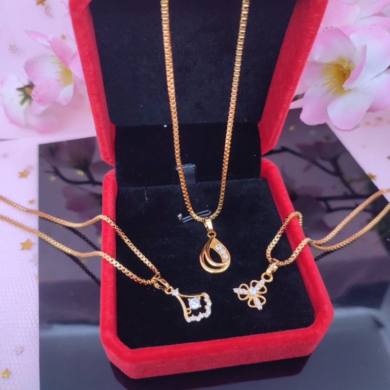 Kalung Wanita dewasa lapis emas 24k anti karat Panjang Terbaru COD