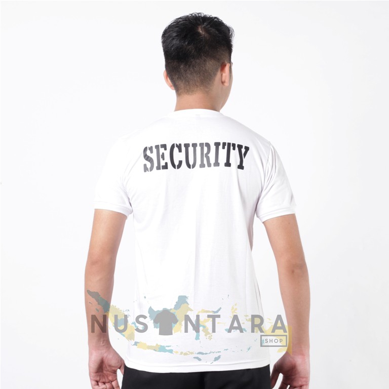 Kaos Satpam Putih Kaos Security  Putih Terbaru Kaos Satpam Terbaru Kaos Kerah Standar Satpam Baru