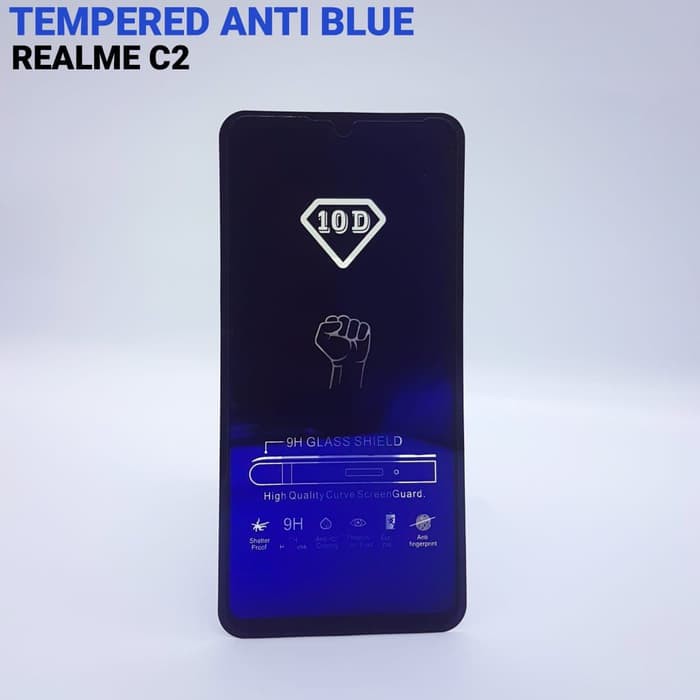 Tempered glass 10D REALME C12, 5i, C1, C15, C11, X2 PRO,  C2, C3, 3 PRO full screen premium [KK]