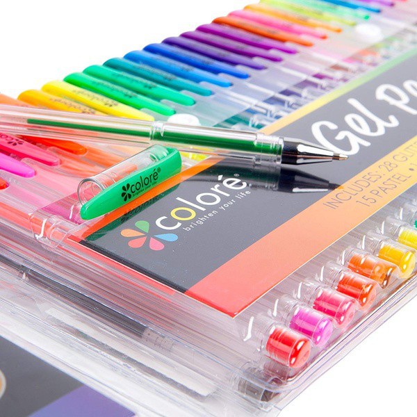 

PROMO Pulpen Colored Gel Pens Set of 100 Drawing Art Markers for Adult Coloring Books Pen