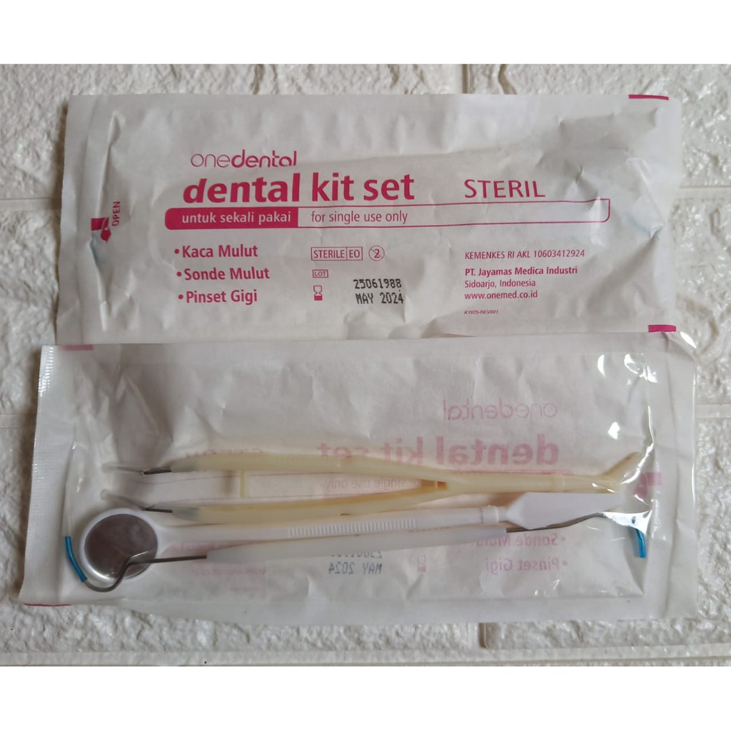 Dental Kit Disposable Paket Sonde Kaca Mulut Pinset