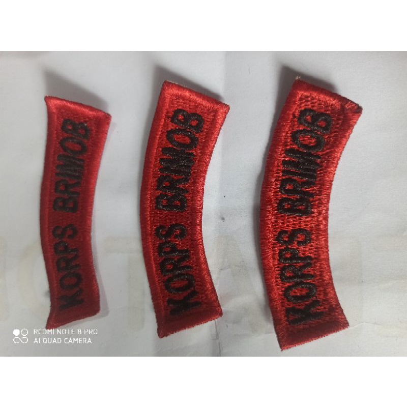 bordir corps brimob dan pelopor tidak timbul