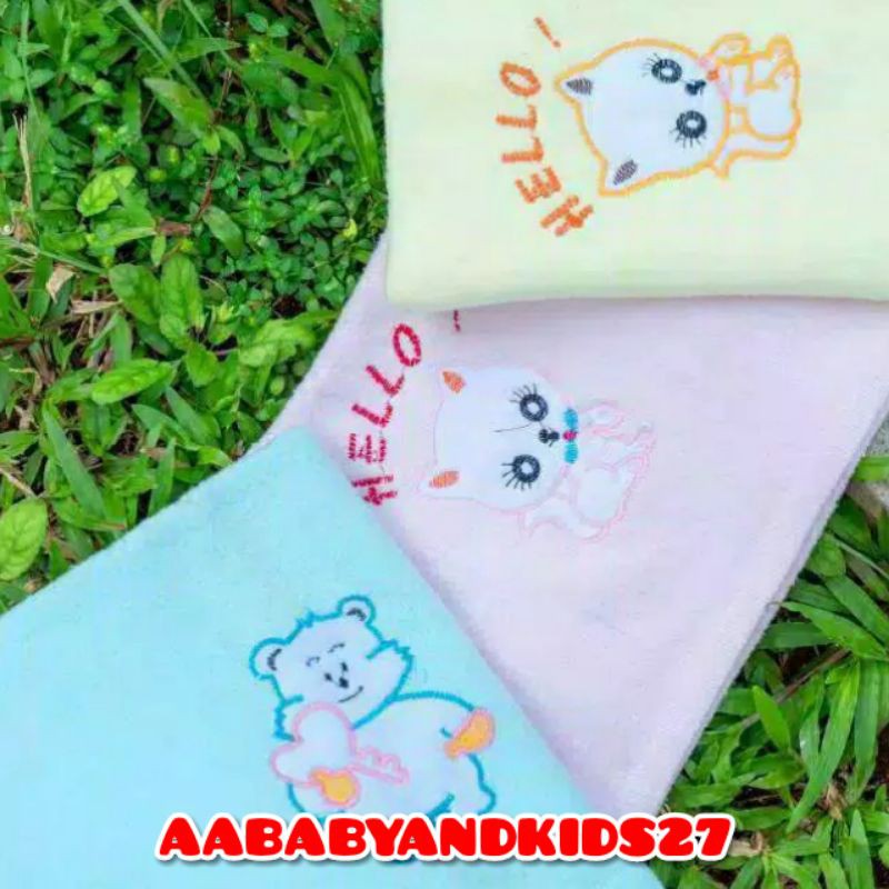 HANDUK MANDI BAYI IVORY BORDIR-HANDUK MANDI BAYI MURAH MERIAH-HANDUK MANDI BAYI SEPERTI KAPAS