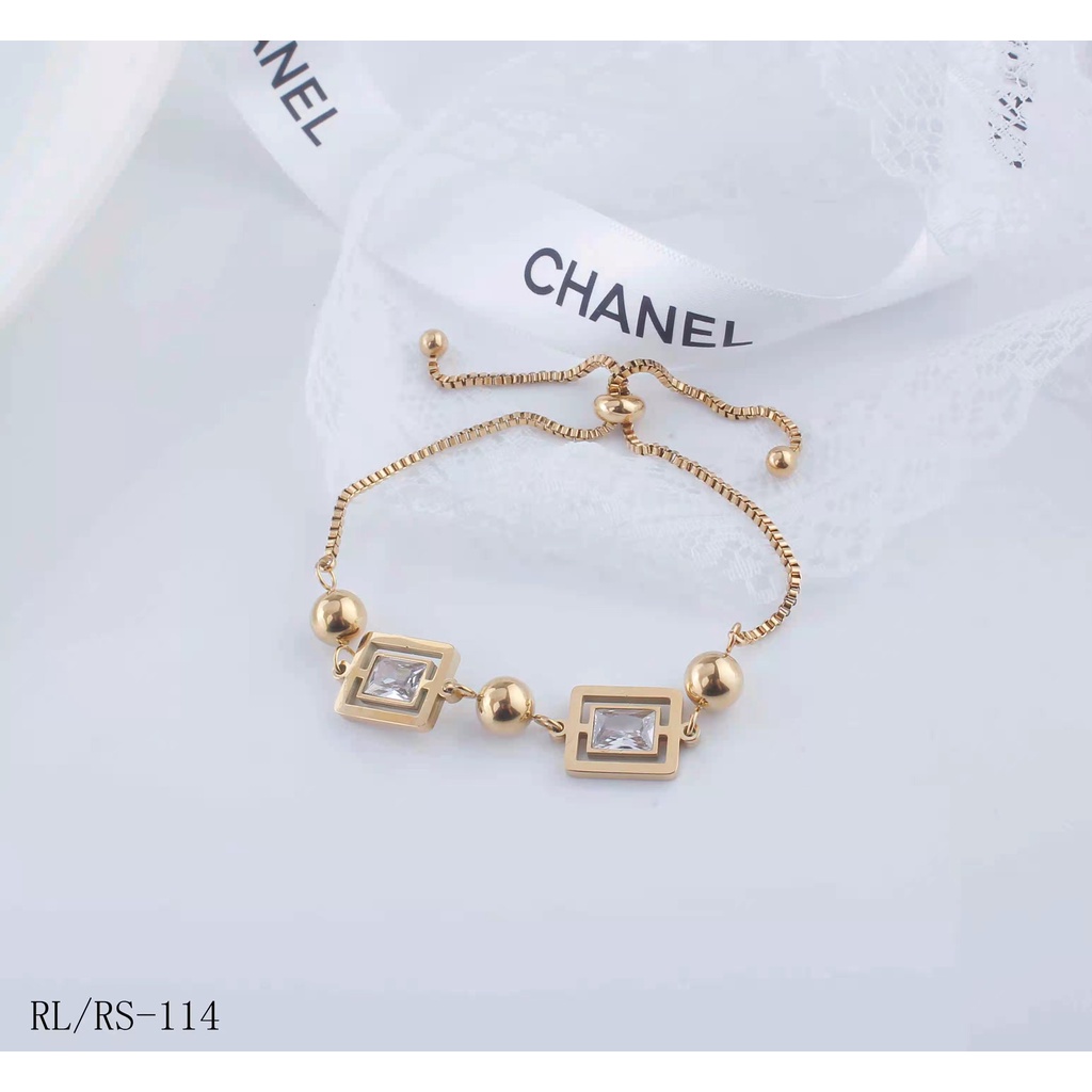 Set Titanium Perhiasan Kalung Dan Gelang Fashion Jewellery 9743