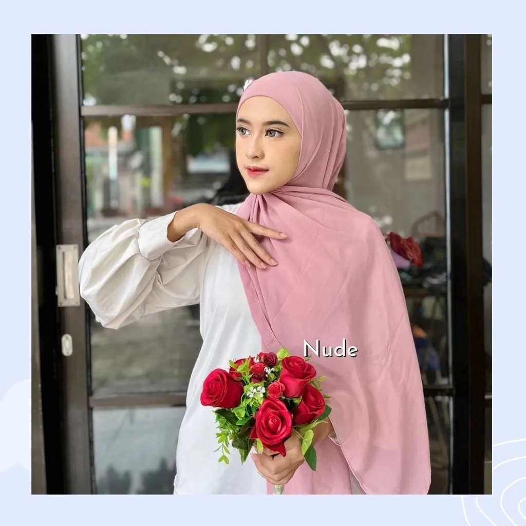 kerudung jilbab / hijab PASHMINA INNER 2in1 bahan ceruty babydoll premium dengan daleman ciput berku