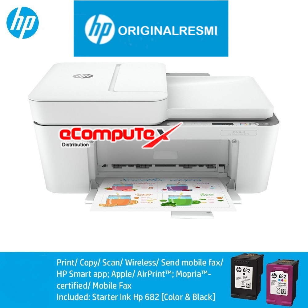 PRINTER HP DESKJET 4176 ALL IN   ONE WIRELESS / HP DESK JET   4176 / HP4176 AIO PRINT SCAN   COPY WIFI RESMI