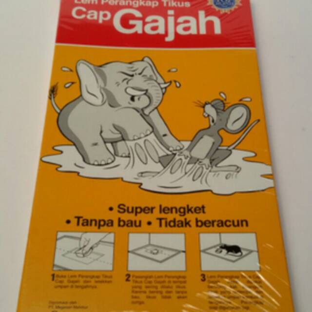lem tikus papan cap gajah, lem gajah
