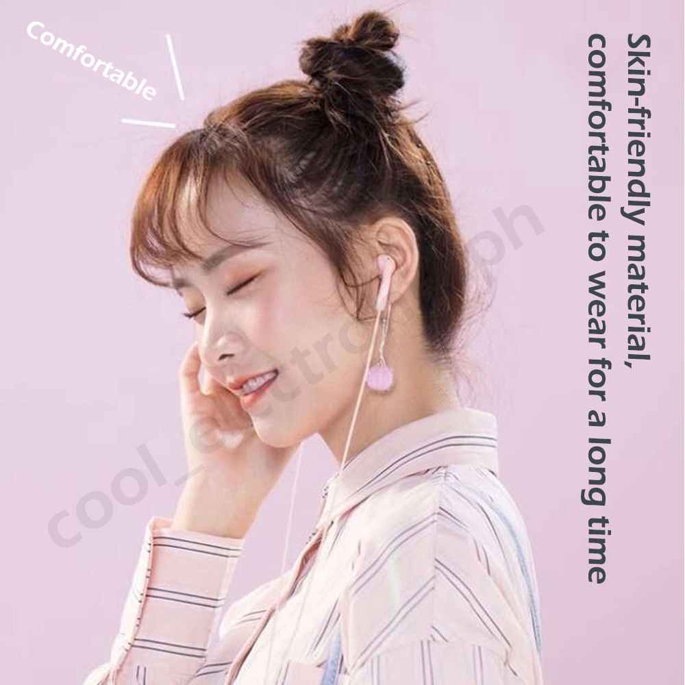 Headset U19 Macaron Bass HiFi Stereo 3.5mm Wired Earphone with Mic 120cm Earphones Murah
