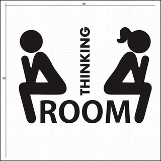 Cutting Sticker Toilet Thinking Room Stiker  Pintu  Cafe 