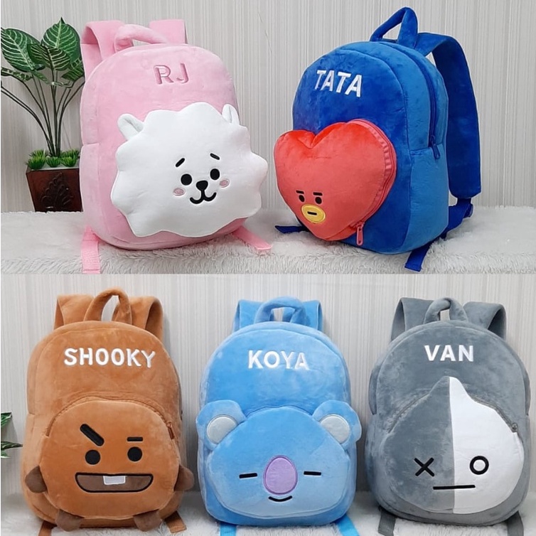 Toysopedia Tas Ransel Anak SD Chimmy Koya Tata Van Mang RJ Shooky Cooky Unofficiall/Backpack  Kado Tas Anak