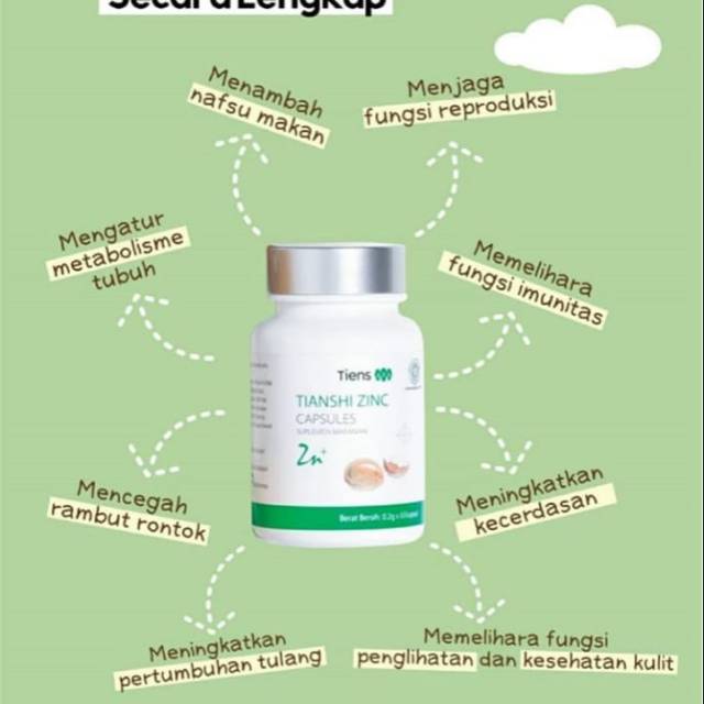 Zinc/vitamin untuk daya tahan tubuh