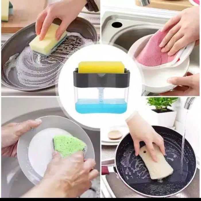 Dispenser Sabun Cuci piring Busa Sponge / Tempat Sabun Cuci Piring- Perlengkapan Rumah