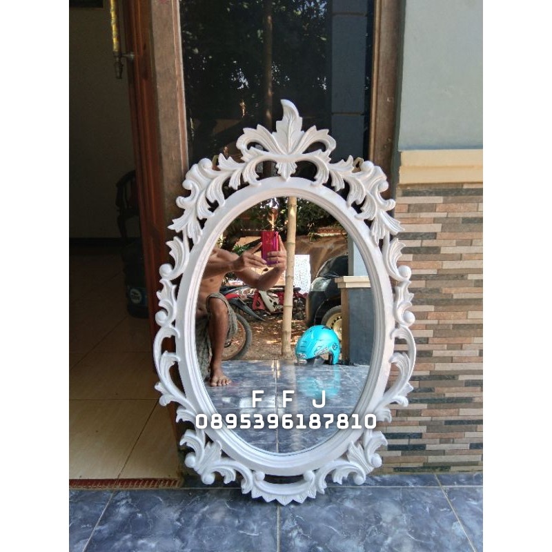 Jual Frame Ukir Oval Figura Cermin Hias Dinding Figura Cermin Pajangan