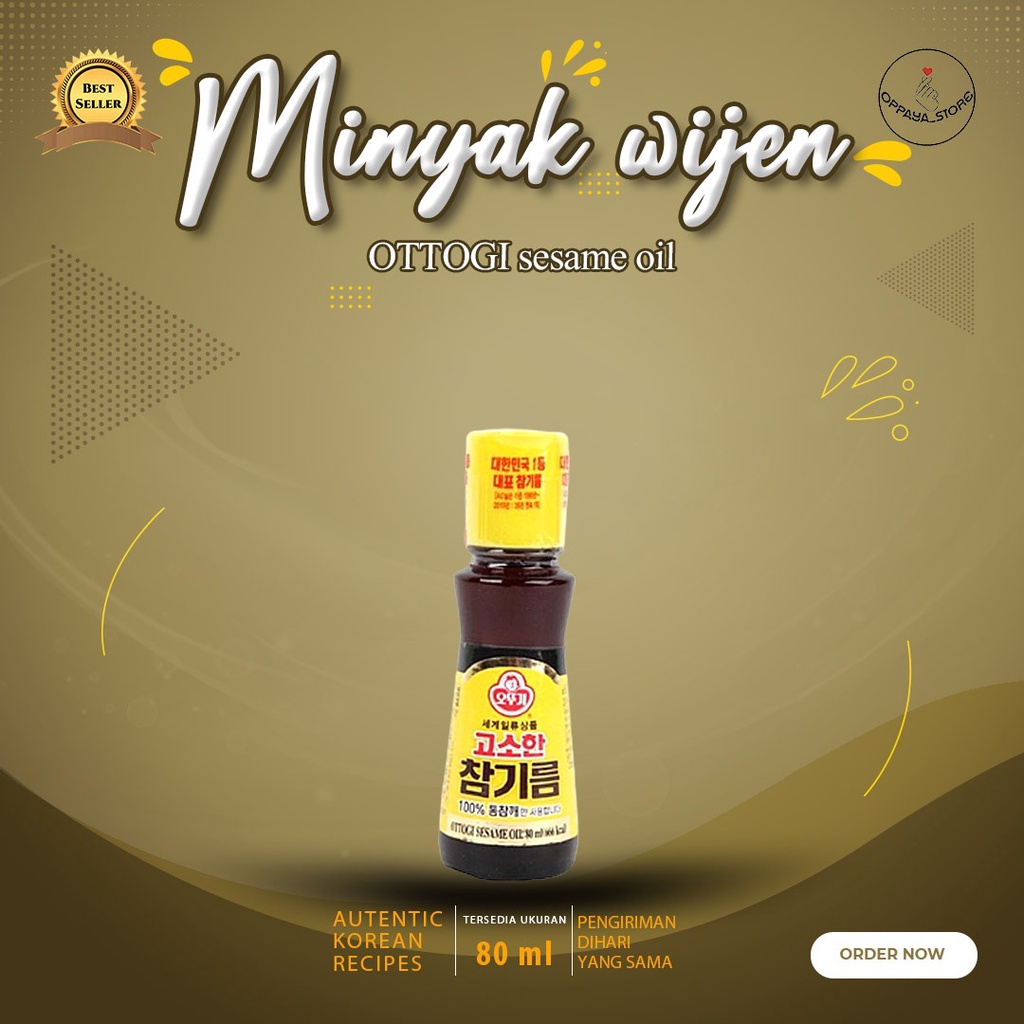 

Ottogi Minyak Wijen Korea 80Ml Sesame Oil 참기름 Mini Sesame Oil Saus Bumbu Bibimbap