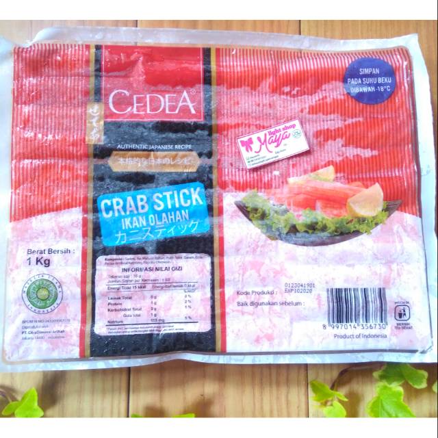 

Crab stick 1KILO kepiting olahan frozen halal mui enak murah sushi seafood shabu shabu baso