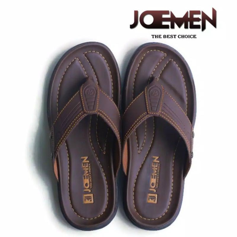 Sandal Japit Pria Kulit Original Joemen Size 39-43(Bayar Ditempat)