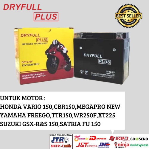 AKI MOTOR DRYFULL DFTZ6V SATRIA FU 150 AKI KERING
