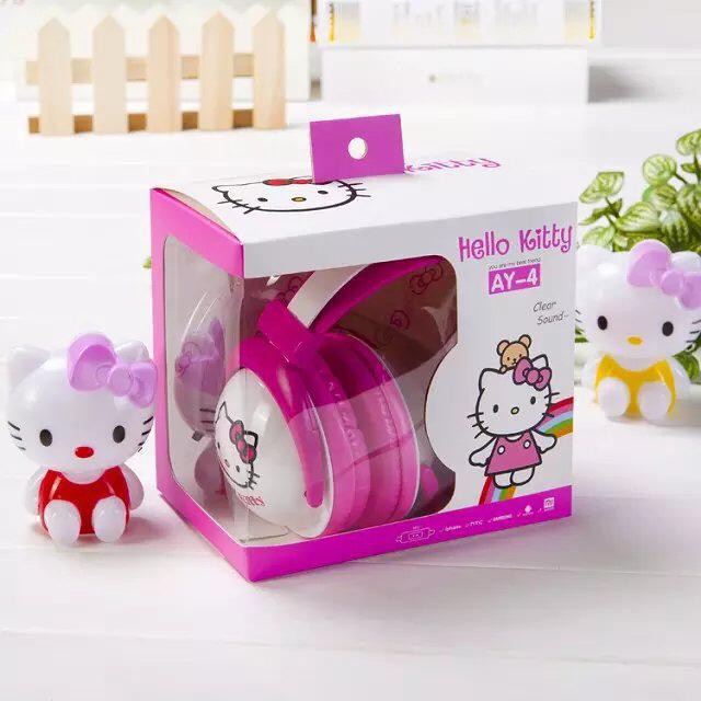 [ AY-4 HELLOKITTY ]headset bando headphone Type AY-4 karakter motif hello kitty lucu