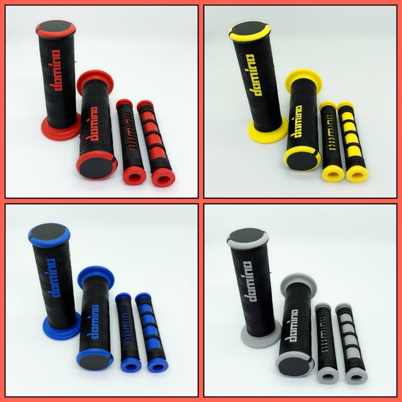 PAKET HANDGRIP GRIP DOMINO BULU + KARET HANDLE REM UNIVERSAL SEMUA MOTOR BISA