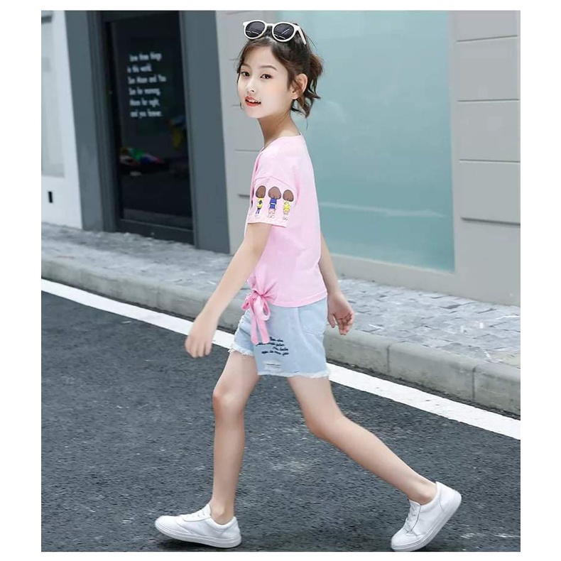 Baju Setelan Anak Perempuan Lovely Girls Glitter Pink