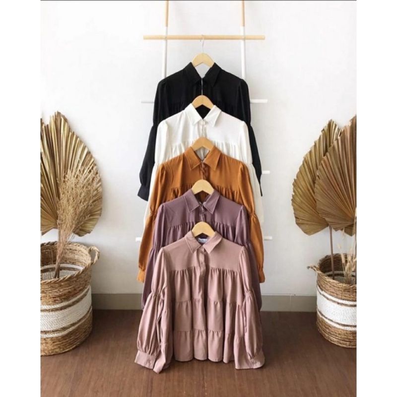 BLOUSE SOSIELA REMPEL Baju Atasan Wanita Rempel Daily Moscrepe Fashion Wanita OOTD Kekinian