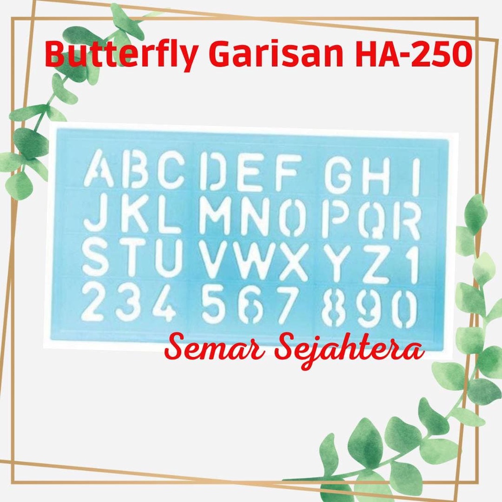 

[PCS] PENGGARIS TEMPLATE / GARISAN MAL BUTTERFLY HA-250*