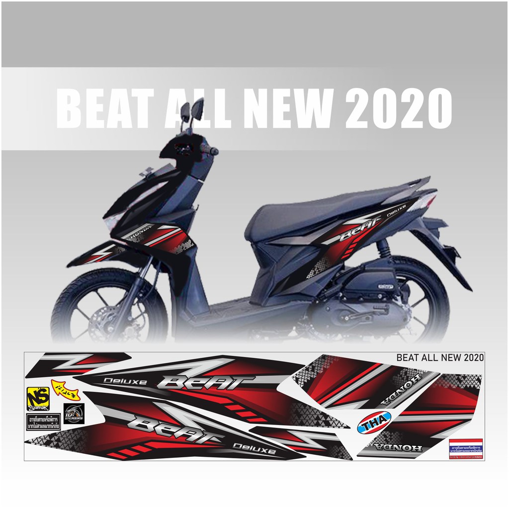 STICKER STRIPING VARIASI LIS VARIASI BEAT DELUXE 2020 / BEAT DELUXE 01 MERAH