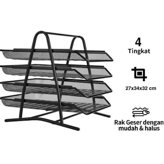 

[[COD]] DOCUMENT TRAY / RAK TEMPAT DOKUMEN 4 TINGKAT TERJAMIN Kode 1018