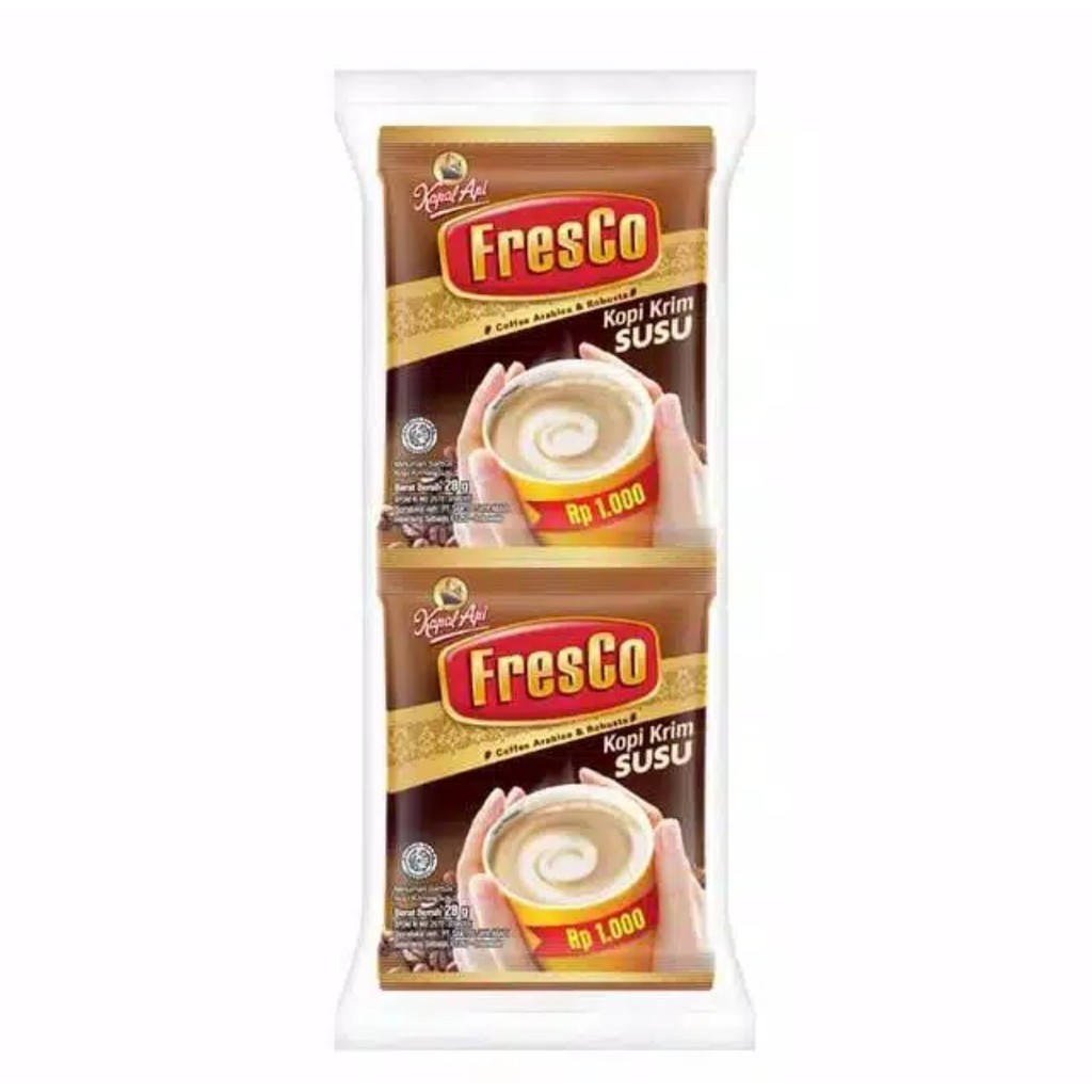 

Fresco Kopi Krim Susu 28gr Renteng (1Renteng=6 sachet)