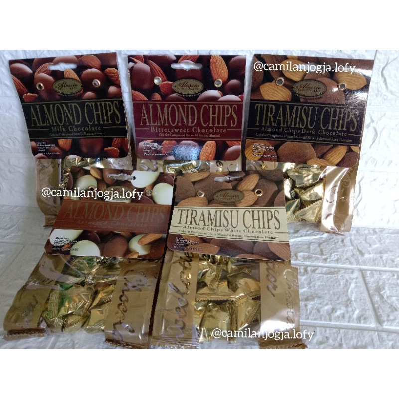 Alessio Chocolate / Alessio almond chips / Coklat Alessio 75gr / Coklat import Malaysia