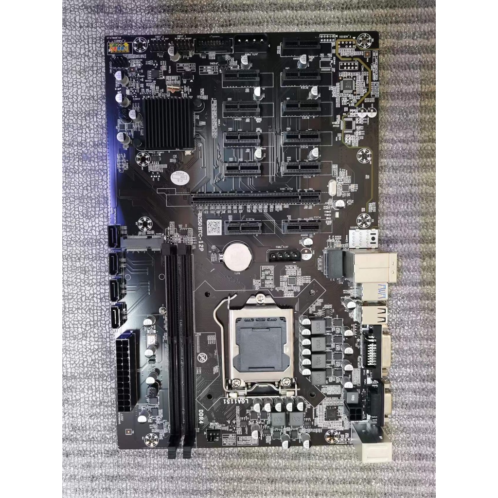 B250 Motherboard Btc Mining 12 Usb 3.0 Ke Pci-E Interface Untuk Lga1151 Ddr4