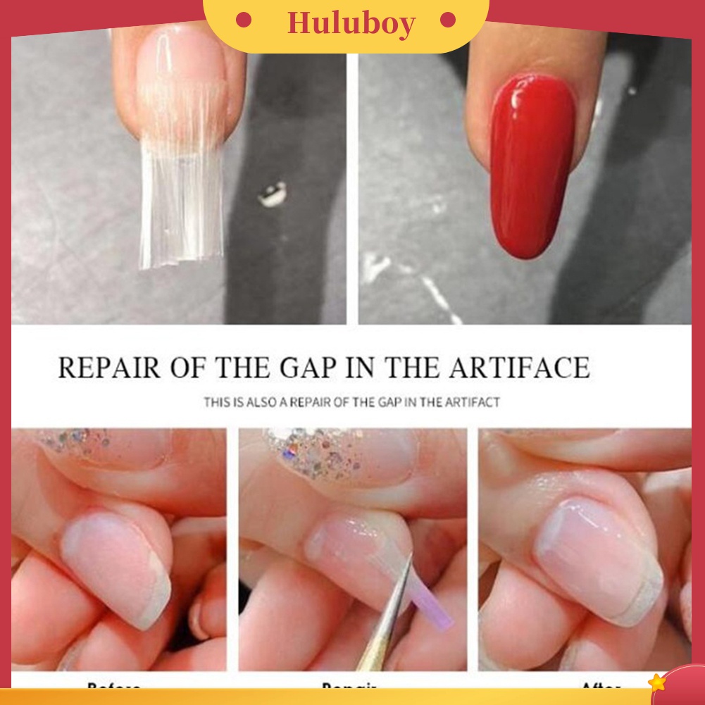 Huluboy Huluboy♡ 50pcs Kuku Extension Fiberglass Akrilik Untuk Manicure