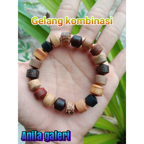 gelang kayu bertuah kombinasi
