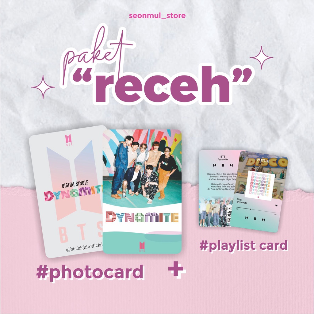 TERMURAH!!! [PAKET RECEH] PHOTOCARD PC BTS BLACKPINK RED VELVET AESPA / PLAYLIST CARD KPOP