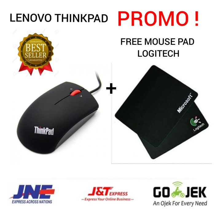 MOUSE LENOVO THINKPAD OPTICAL USB / MOUSE WIRED / MOUSE USB / THINKPAD - Hitam