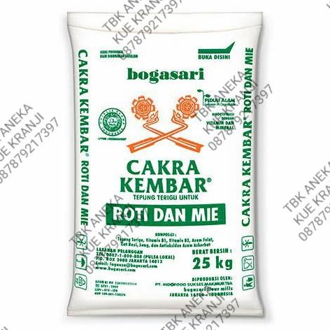 

Tepung Terigu Cakra Kembar Boga Sari 25 kg/Terigu Protein Tinggi