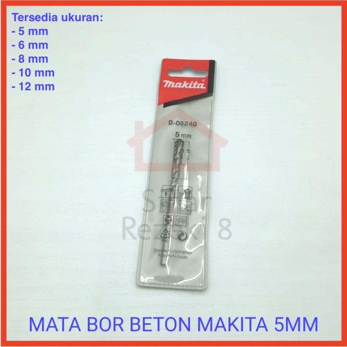 Mata Bor Beton MAKITA 5 mm / Masonry Drill Bit D-05240 Kualitas Terjamin