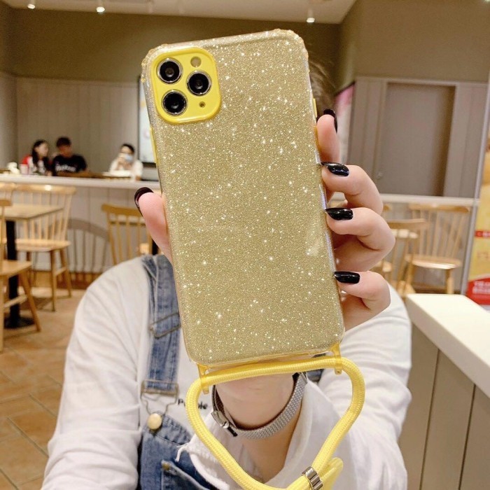 SAMSUNG A11/M11/A21S/A31/A51 LUXURY GLITTER CASE WITH TALI GANTUNGAN